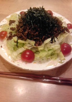 レタスと素麺でジャージャー麺-レシピのメイン写真