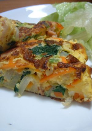 野菜たっぷりの厚焼きオムレツ-レシピのメイン写真