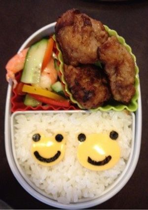 6月らしいキャラ弁当 カエル-レシピのメイン写真