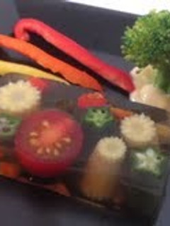 夏野菜のテリーヌ☆パプリカ添え-レシピのメイン写真