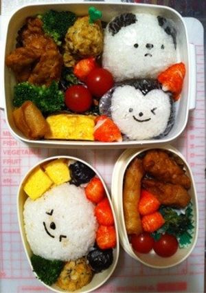 パンダおにぎり キャラ弁-レシピのメイン写真