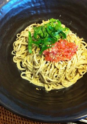 美肌☆梅と胡麻の濃厚お蕎麦-レシピのメイン写真