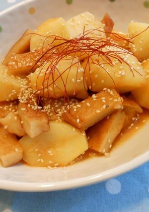 金いりごまじゃがいもと薩摩あげの韓国風煮-レシピのメイン写真