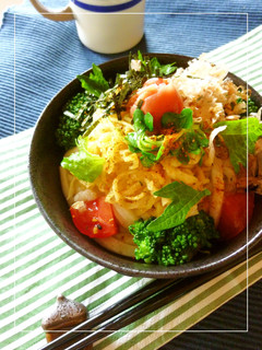 甘酸っぱい切り干し大根と梅の冷やしうどん-レシピのメイン写真