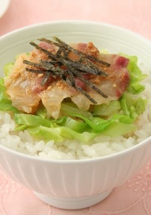 鯛と春キャベツのごま酢丼-レシピのメイン写真