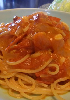 シンプルなトマトのパスタ-レシピのメイン写真