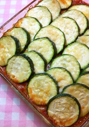ズッキーニを並べたミートローフ-レシピのメイン写真