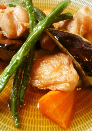 鶏となすの素揚げ煮。-レシピのメイン写真