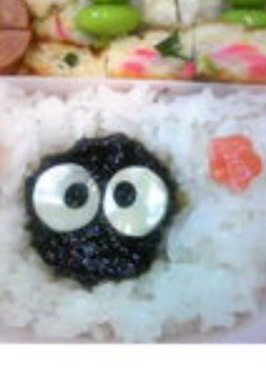 簡単すぎるキャラ弁＊まっくろくろすけ＊-レシピのメイン写真