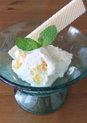 完熟マンゴーのアイスクリーム-レシピのメイン写真