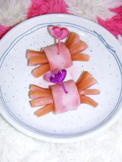 お弁当の隙間に♡カニっぽいウインナー-レシピのメイン写真