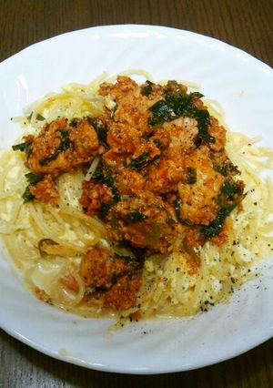 醤油麹の坦々カルボナーラ-レシピのメイン写真