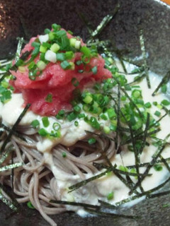 ネギトロクリーム蕎麦-レシピのメイン写真