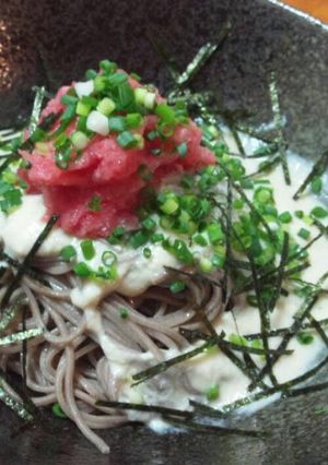 ネギトロクリーム蕎麦-レシピのメイン写真