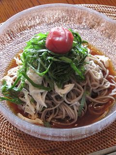梅とささみのさっぱりそば-レシピのメイン写真