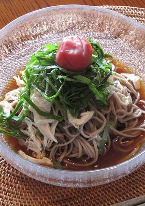 梅とささみのさっぱりそば-レシピのメイン写真