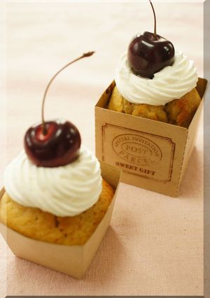 * チェリーのカップケーキ♪-レシピのメイン写真