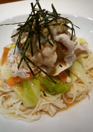 お鍋一つで♪豚しゃぶうどん-レシピのメイン写真