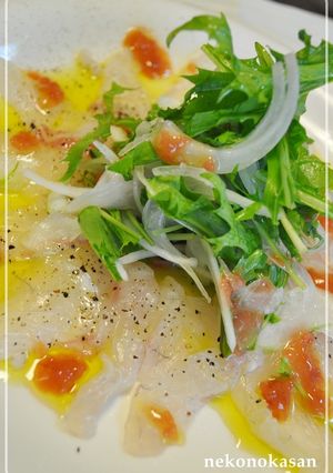 ＊梅ソースが決め手＊カルパッチョ-レシピのメイン写真