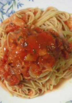 生ハムとトマトの冷たいパスタ-レシピのメイン写真