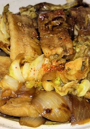 豚バラとキャベツと玉ねぎの味噌味炒め-レシピのメイン写真