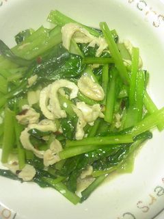 鶏皮と青菜炒め-レシピのメイン写真