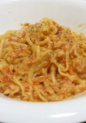 ヘルシー♪ツナの豆乳トマトクリームパスタ-レシピのメイン写真