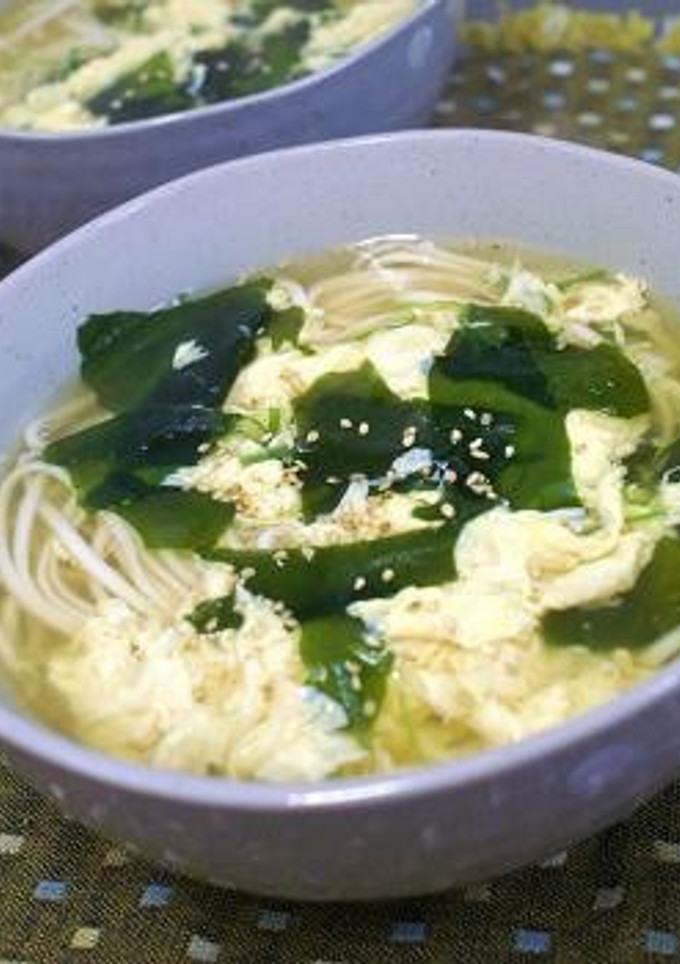 ワカメと卵の✱簡単手抜きうどん✱-レシピのメイン写真