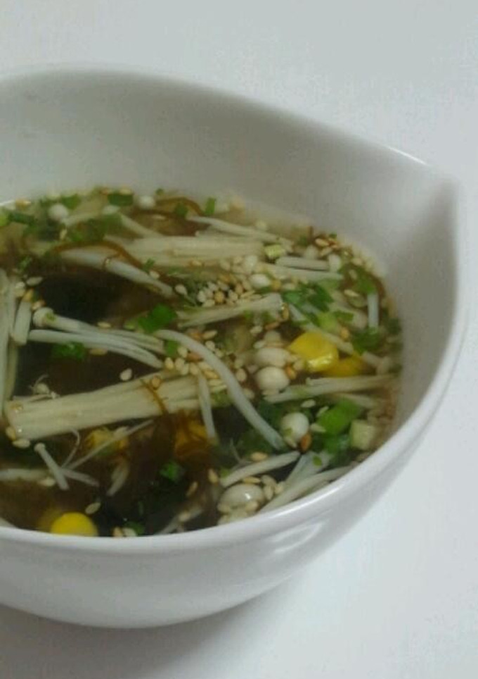 簡単☆ワカメスープの素ともずく酢のスープ-レシピのメイン写真
