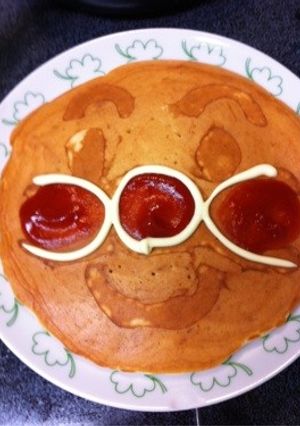 ツナ＆コーンお絵描きホットケーキ☆-レシピのメイン写真