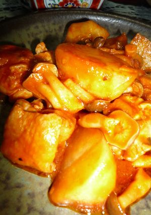 鶏ももとカブとしめじのケチャップ煮込み-レシピのメイン写真