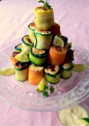 ＊鶏ひき肉のベジロールタワー＊-レシピのメイン写真