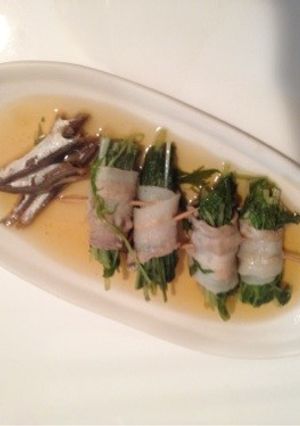 みりんと醤油だけ！水菜と豚の煮物☆酒ツマ-レシピのメイン写真
