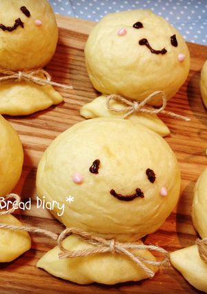 てるてるぼうずのキャラパン♪-レシピのメイン写真