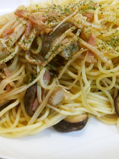 めんつゆで簡単!ベーコン椎茸パスタ✩-レシピのメイン写真