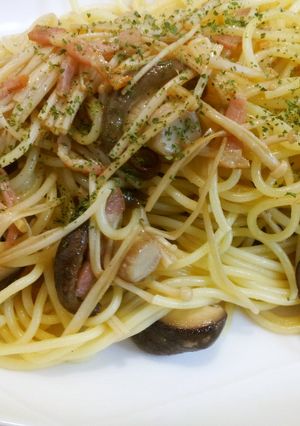 めんつゆで簡単!ベーコン椎茸パスタ✩-レシピのメイン写真