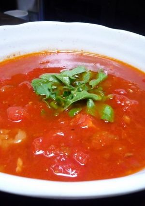 完熟トマトスープ、京都カフェ-レシピのメイン写真