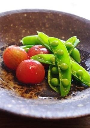 プチトマトとスナップエンドウのおひたし-レシピのメイン写真