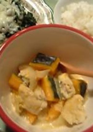 かぼちゃと鶏肉のミルク煮-レシピのメイン写真