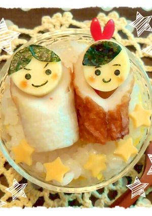 キャラ弁に☆ちくわDE織り姫・彦星-レシピのメイン写真