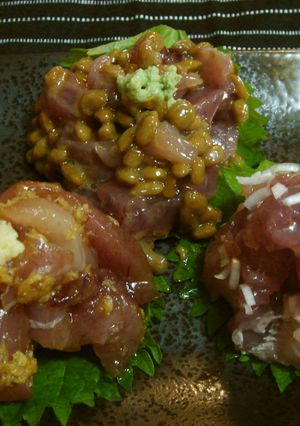 三味一体☆マグロたたき風!-レシピのメイン写真