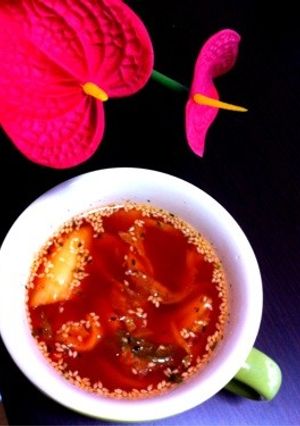 注ぐだけ簡単ずぼらキムチスープ(^-^)-レシピのメイン写真