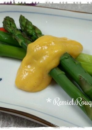 ＊アスパラのオランディーズソースがけ＊-レシピのメイン写真