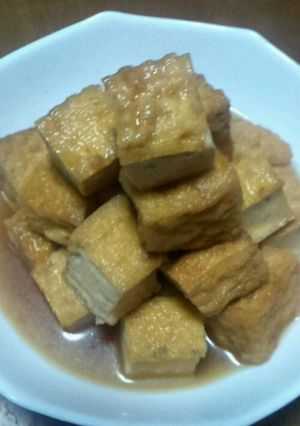 辛子を付けて！厚揚げの甘辛煮-レシピのメイン写真