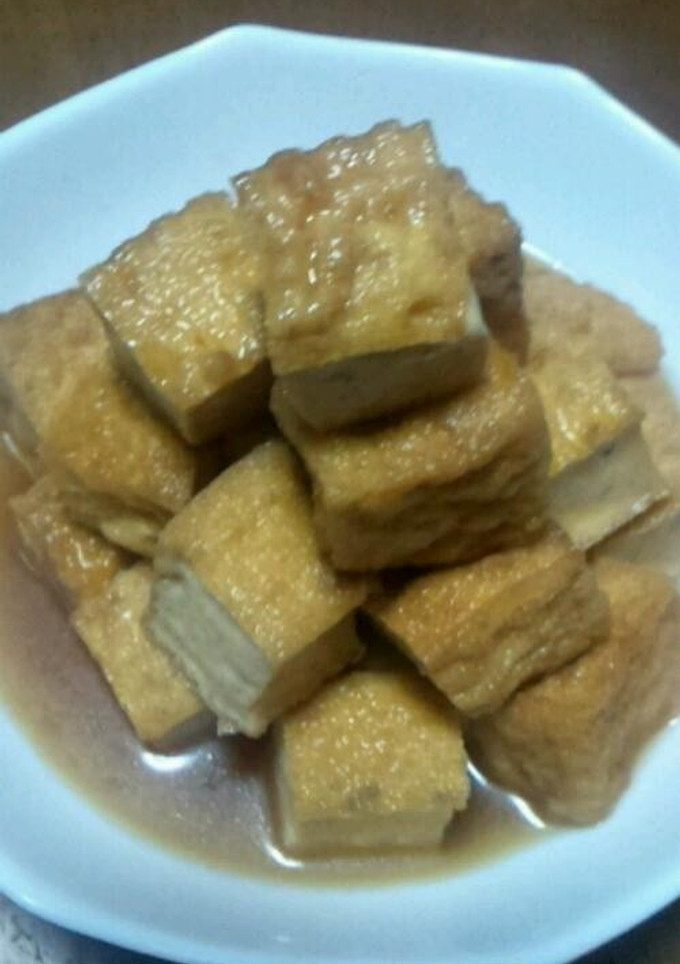 辛子を付けて！厚揚げの甘辛煮-レシピのメイン写真