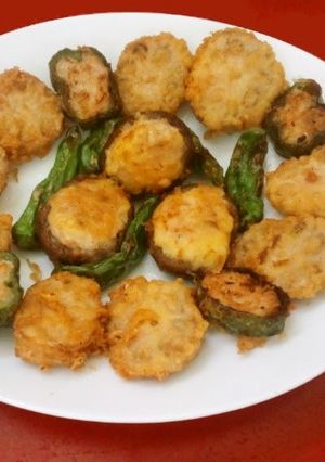 レンコンはさみ揚げ＆しいたけ肉詰め等-レシピのメイン写真