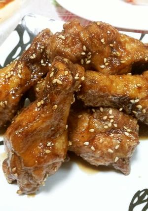 カリッとジューシー♪鶏手羽の甘辛揚げ★-レシピのメイン写真