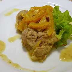 A picture of 鶏もも肉のマーマレード煮.