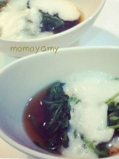 春菊のサッと煮 トロロがけ-レシピのメイン写真