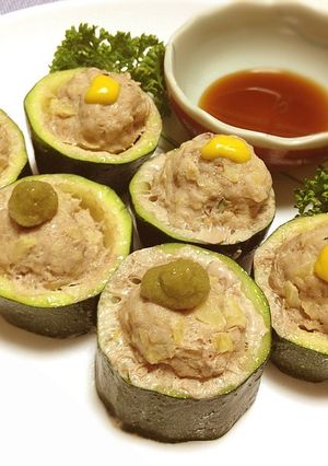 レンジで楽チン♪ズッキーニのシュウマイ-レシピのメイン写真